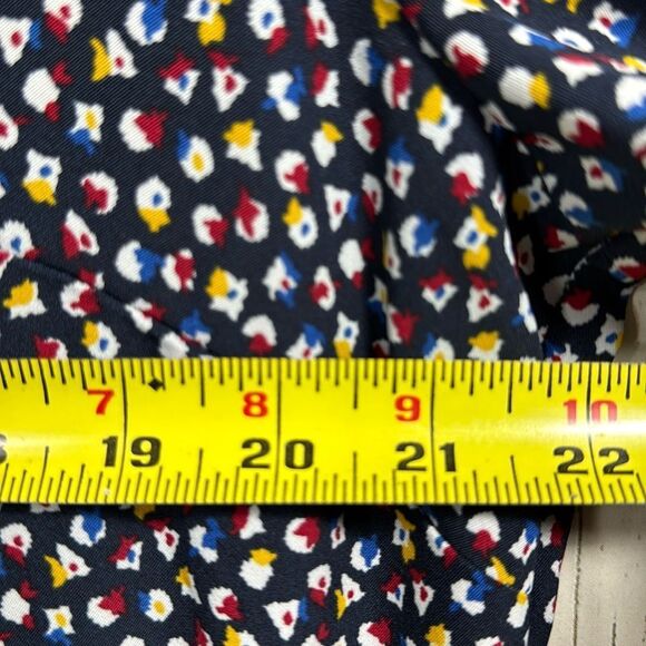 Tommy Jeans Blue Confetti Print Faux Wrap Romper Pockets V Neck Elastic Waist - Picture 16 of 16